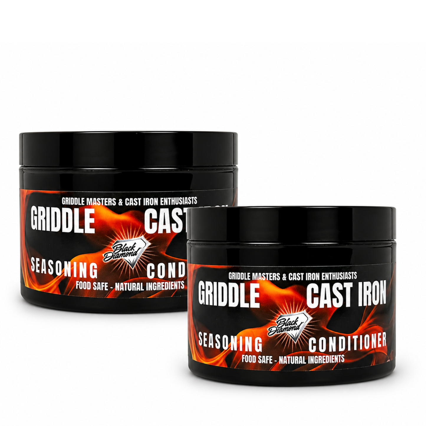 Black Diamond Stoneworks Griddle Seasoning & Cast Iron Conditioner (8 oz) – Premium Oil & Wax Blend for Skillets, Griddles, Dutch Ovens & Flat Top Grills – Non-Stick Protection & Rust Prevention