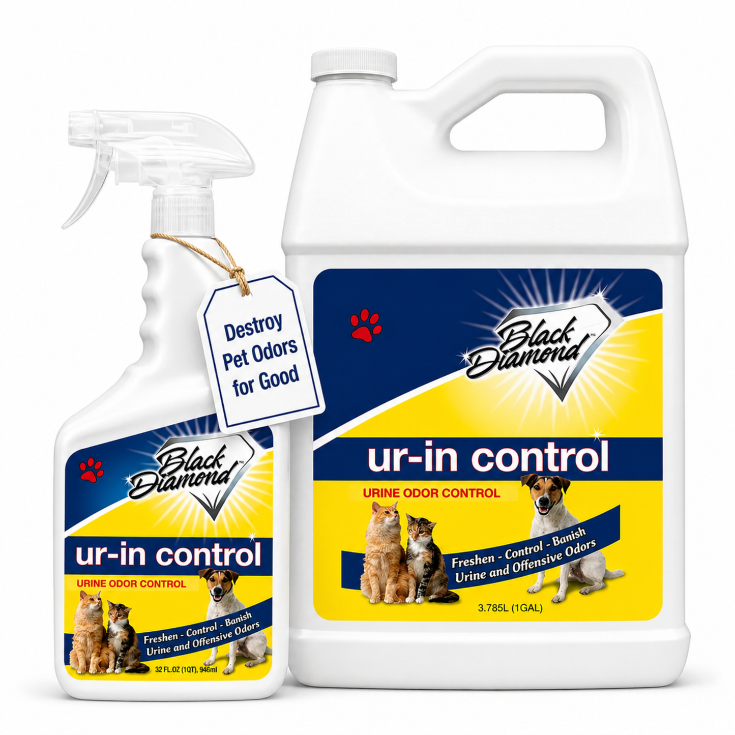 Black Diamond Stoneworks Urine Odor Eliminator – Enzyme Cleaner for Pet Urine, Carpet, Mattress, Furniture & Floors – Removes Dog & Cat Odors at the Source