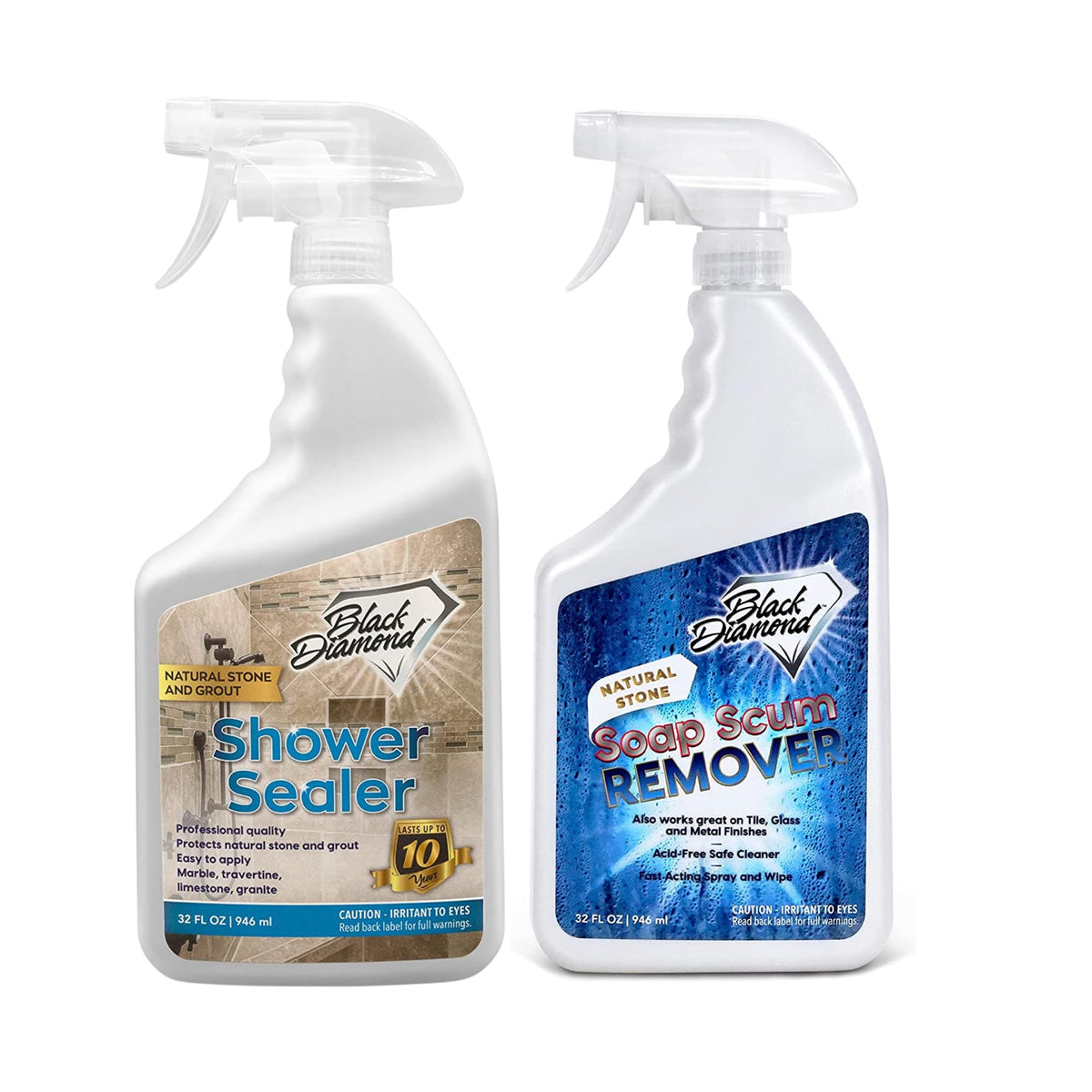 Natural Stone and Grout Shower Sealer + Soap Scum Remover 2-QTS