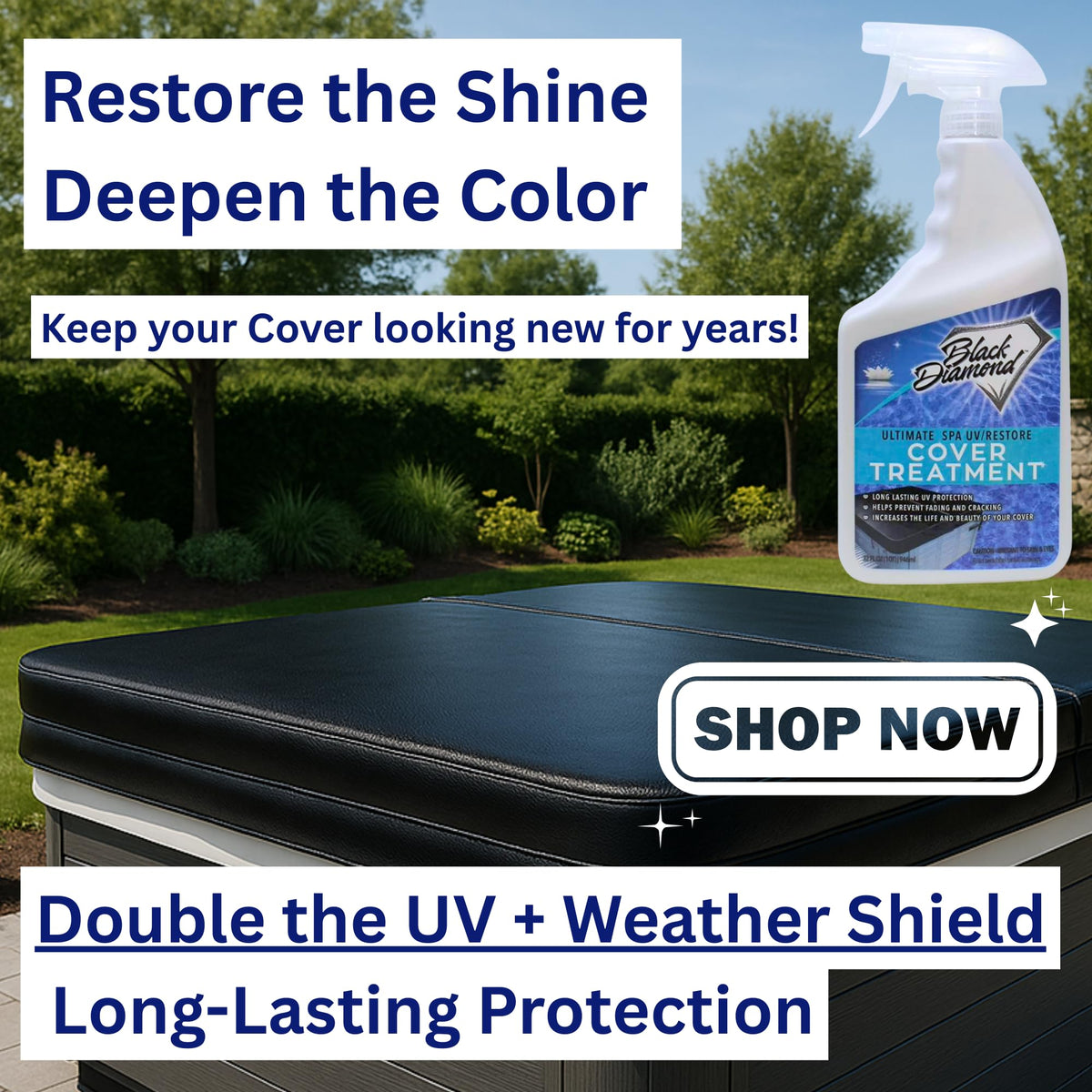 Spa & Hot Tub Cover Treatment & Protector (1 qt) + Filter Cleaner (1 QT)