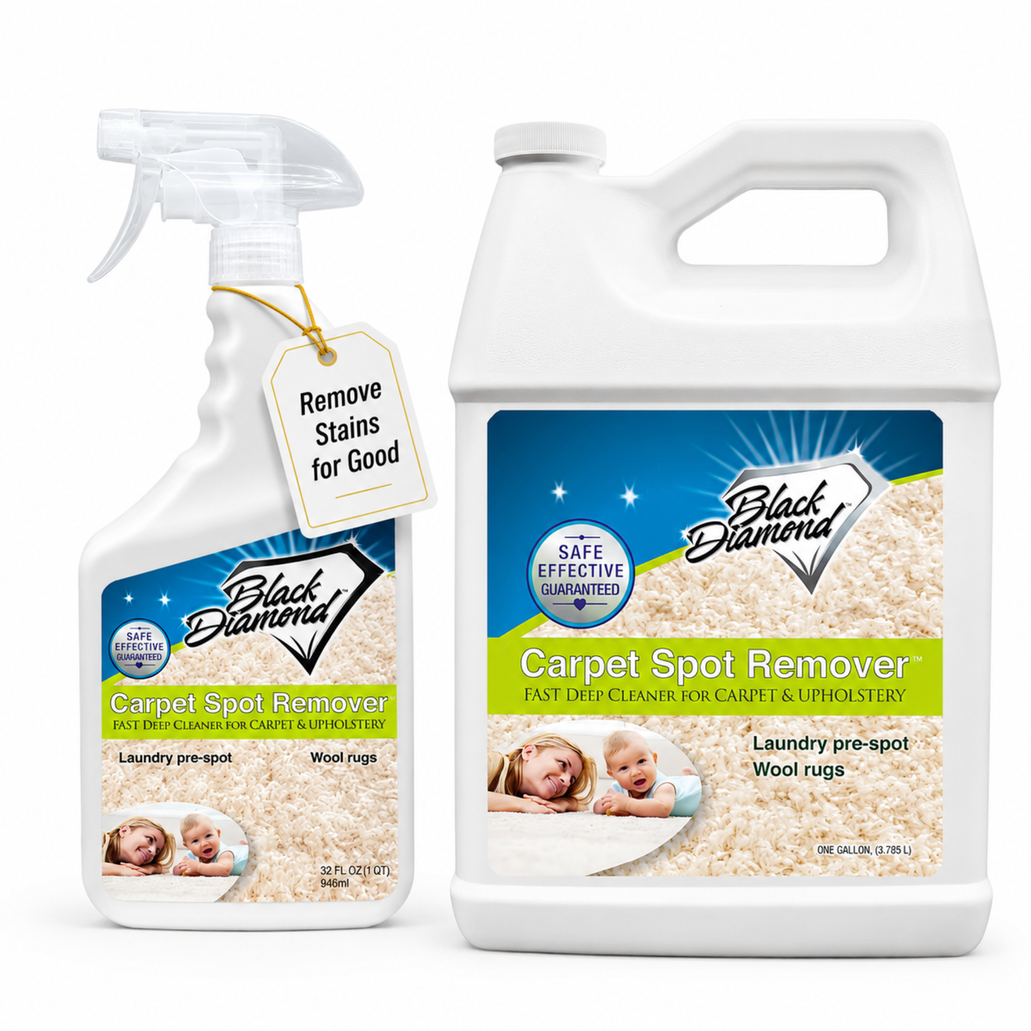 Black Diamond Stoneworks Carpet Spot Remover – Carpet & Upholstery Cleaner for Rugs, Couches, Car Seats & Fabric Surfaces – Removes Dirt, Pet Messes, Coffee & Wine Stains