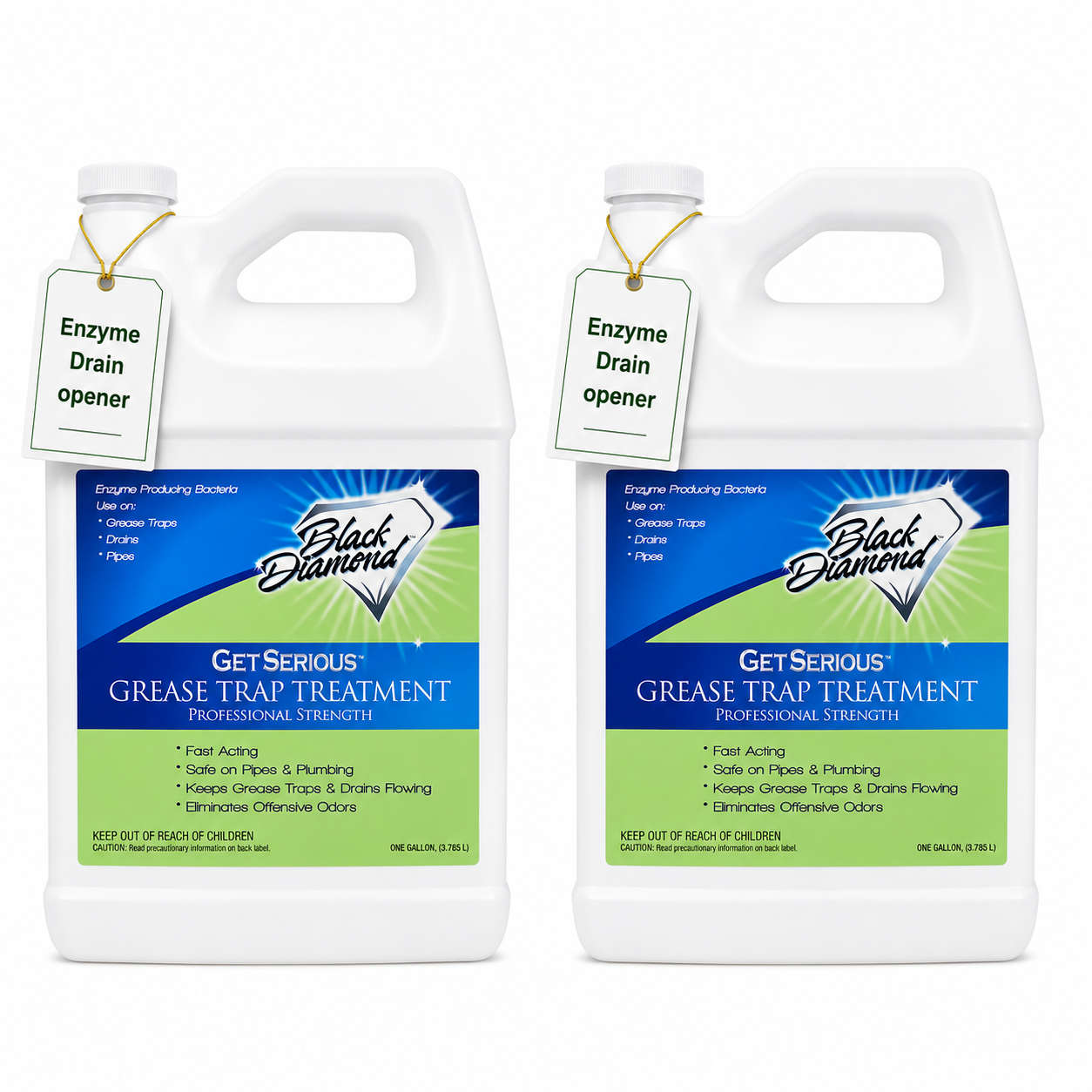 Black Diamond Stoneworks GET SERIOUS Grease Trap Treatment – Commercial Enzyme Grease Trap Cleaner & Drain Maintenance for FOG Reduction, Odor Control & Free-Flowing Drains