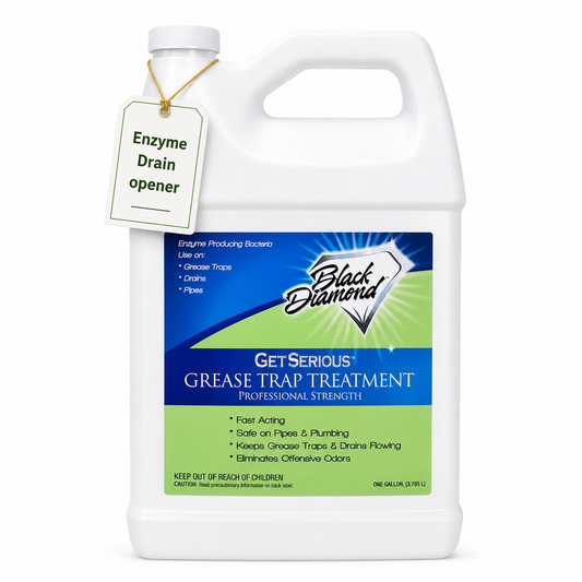Black Diamond Stoneworks GET SERIOUS Grease Trap Treatment – Commercial Enzyme Grease Trap Cleaner & Drain Maintenance for FOG Reduction, Odor Control & Free-Flowing Drains