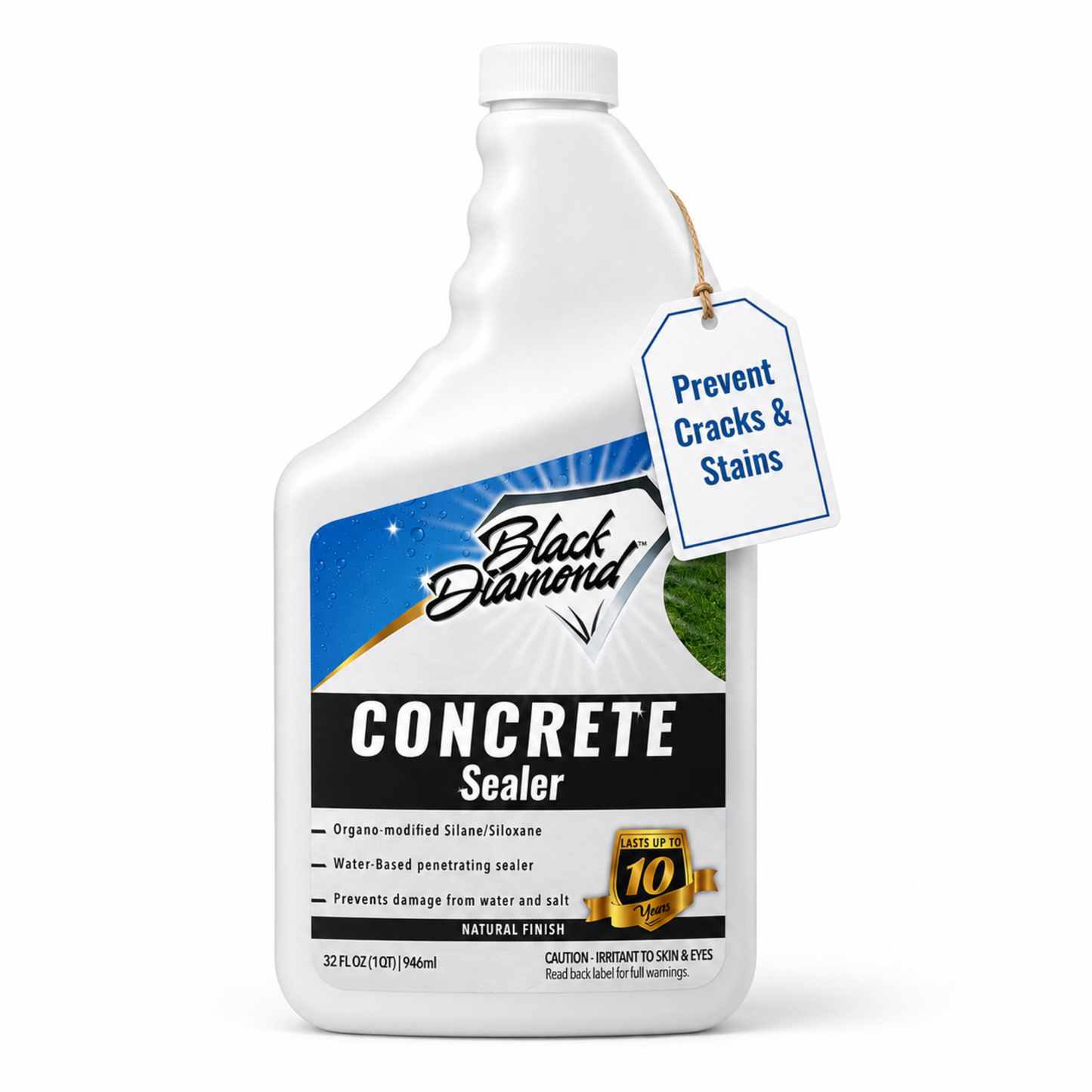Concrete Sealer Clear Penetrating Waterproofing Spray, The Best Sealant to Seal Your Driveway, Cement Patio Pavers, Brick, Stone Or Any Outdoor Hard Surface.