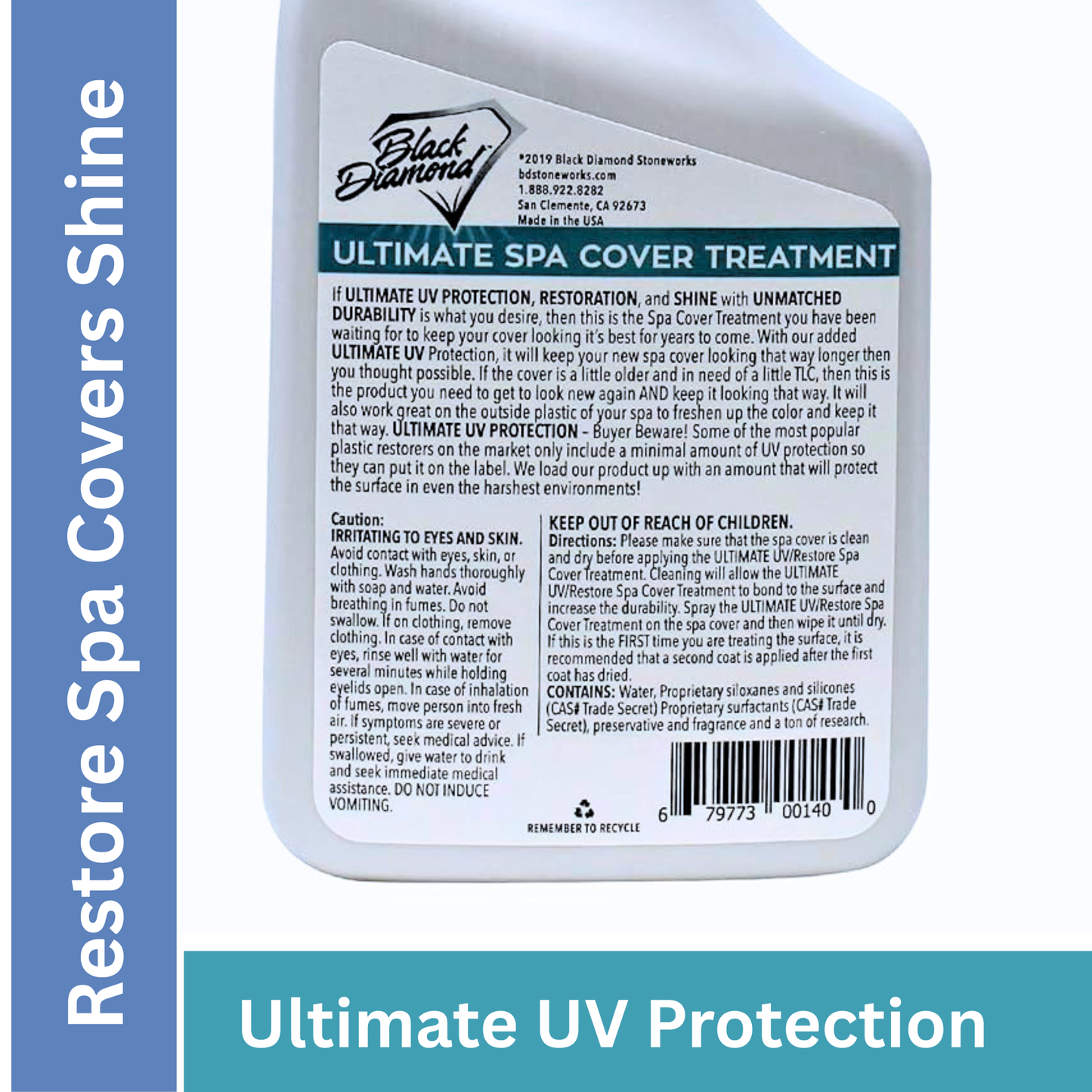 Ultimate UV/Restore Spa & Hot Tub Cover Cleaner and Protectant Treatment. Conditioner for Vinyl Cover Conditioner Spray Restores Your Cover to Look New. Simply Easy to Use