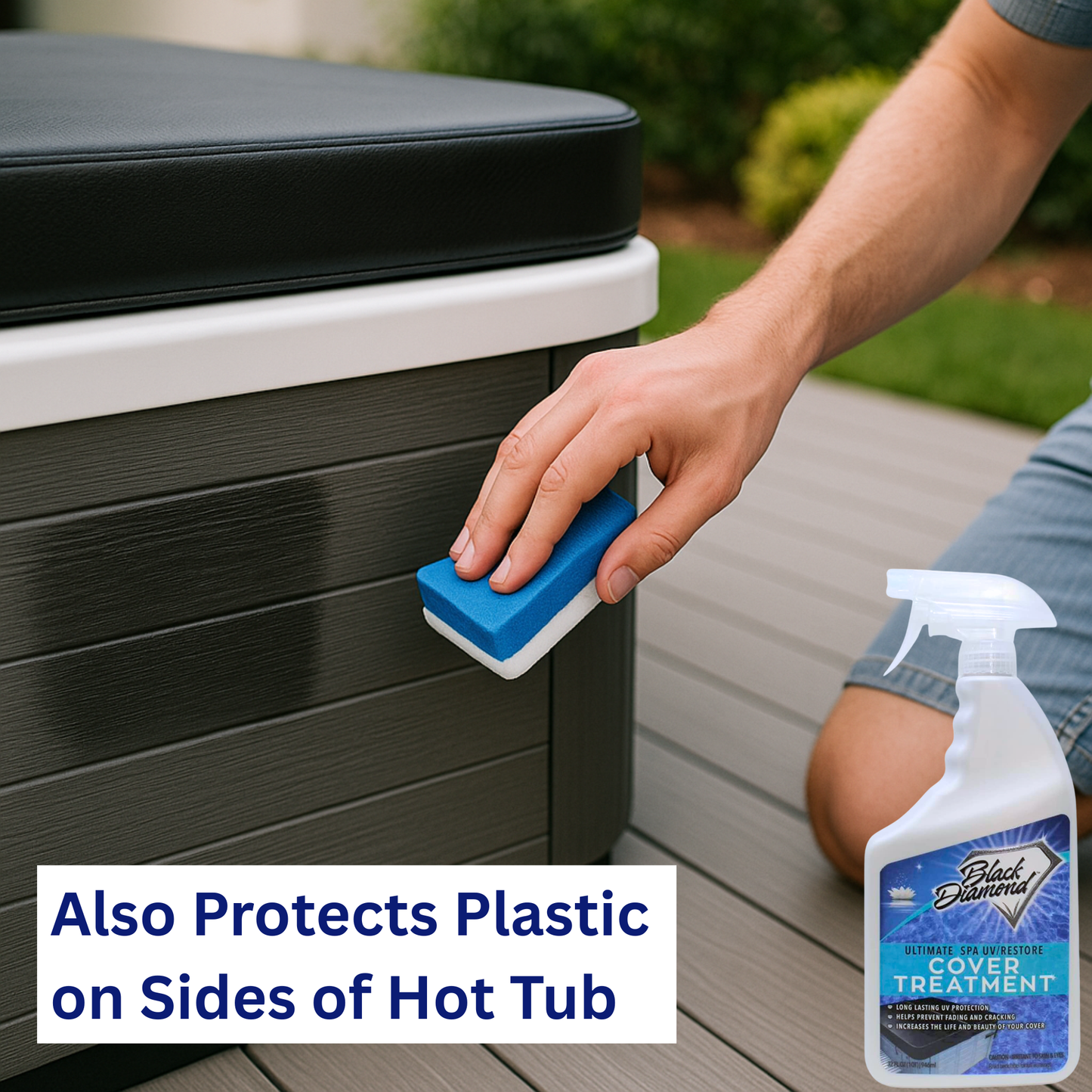 Ultimate UV/Restore Spa & Hot Tub Cover Cleaner and Protectant Treatment. Conditioner for Vinyl Cover Conditioner Spray Restores Your Cover to Look New. Simply Easy to Use
