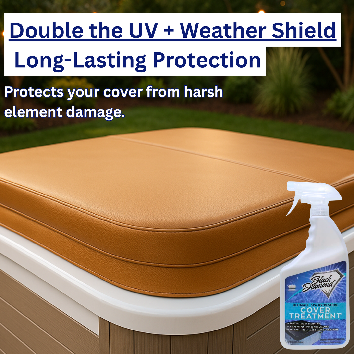 Ultimate UV/Restore Spa & Hot Tub Cover Cleaner and Protectant Treatment. Conditioner for Vinyl Cover Conditioner Spray Restores Your Cover to Look New. Simply Easy to Use