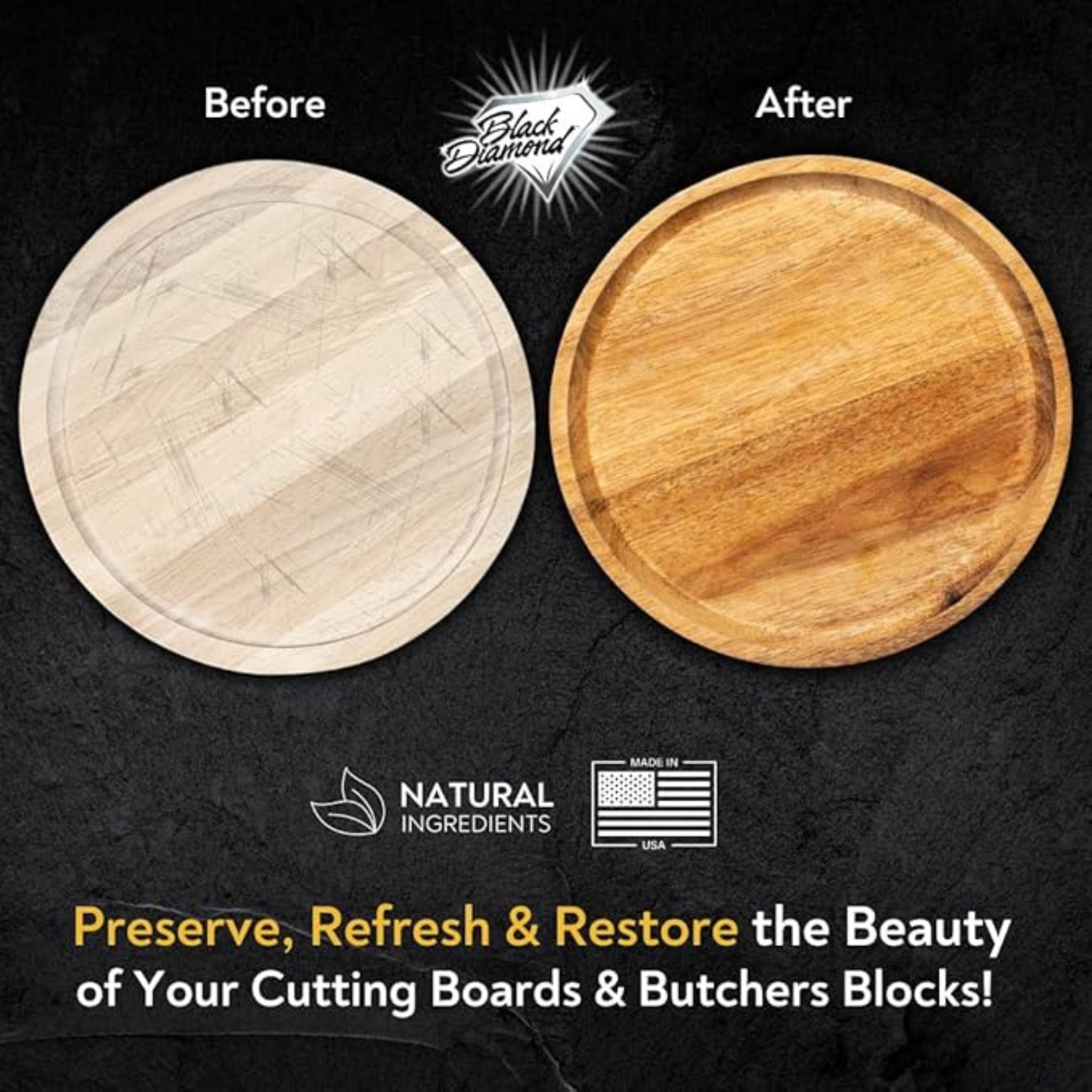 Cutting Board Oil, Wax, Conditioner, Food-Grade Mineral Oil Alternative, Refined Coconut Oil (MCT), Beeswax, Carnauba Wax, Butcher Blocks, Charcuterie Boards, Bamboo, Teak, Walnut, Utensils 5oz