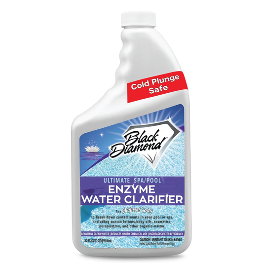 Black Diamond Enzyme Water Clarifier bottle on a white background