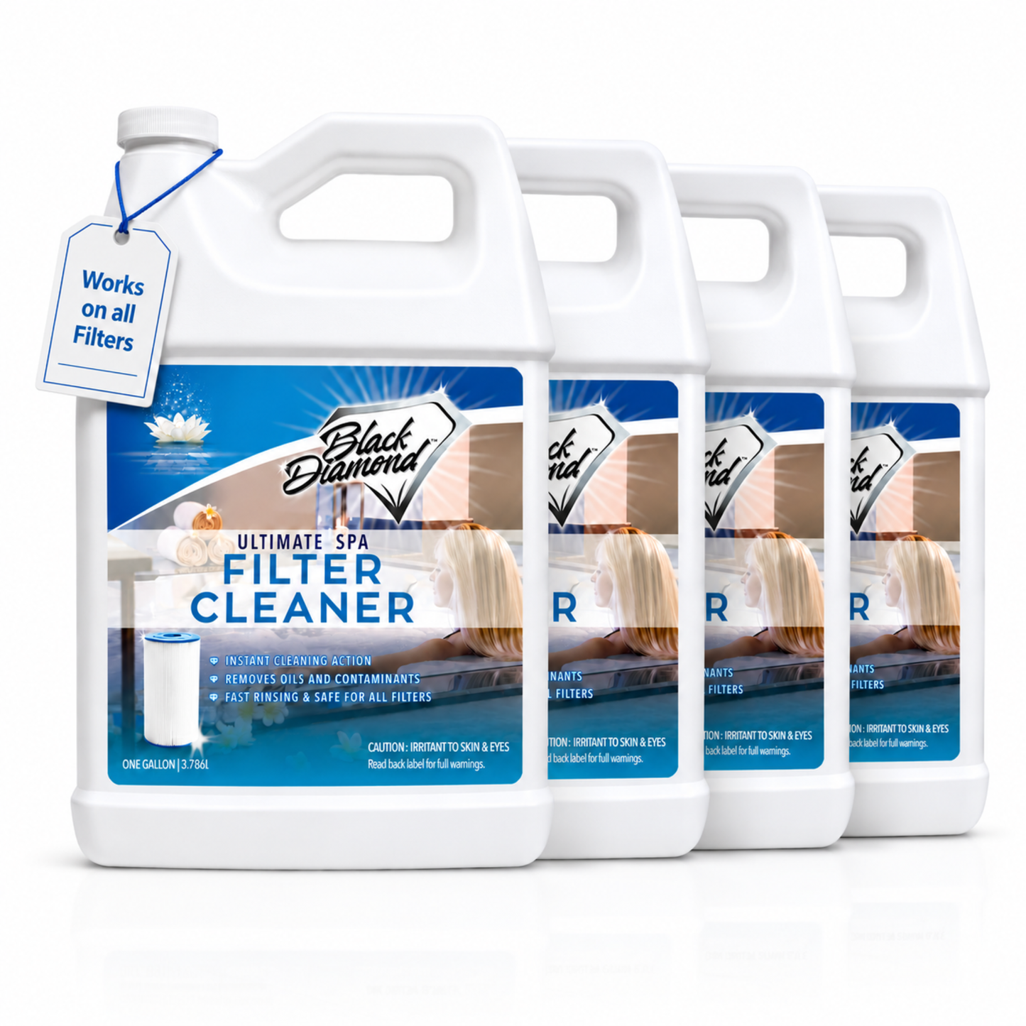 Ultimate Spa & Pool Filter Cleaner Spray, Professional Strength Fast Acting No Soak Hot Tub, Cartridge & Sand Filter Cleaning, Removes Body Oils, Sunscreen, Grease & Organic Build-Up.