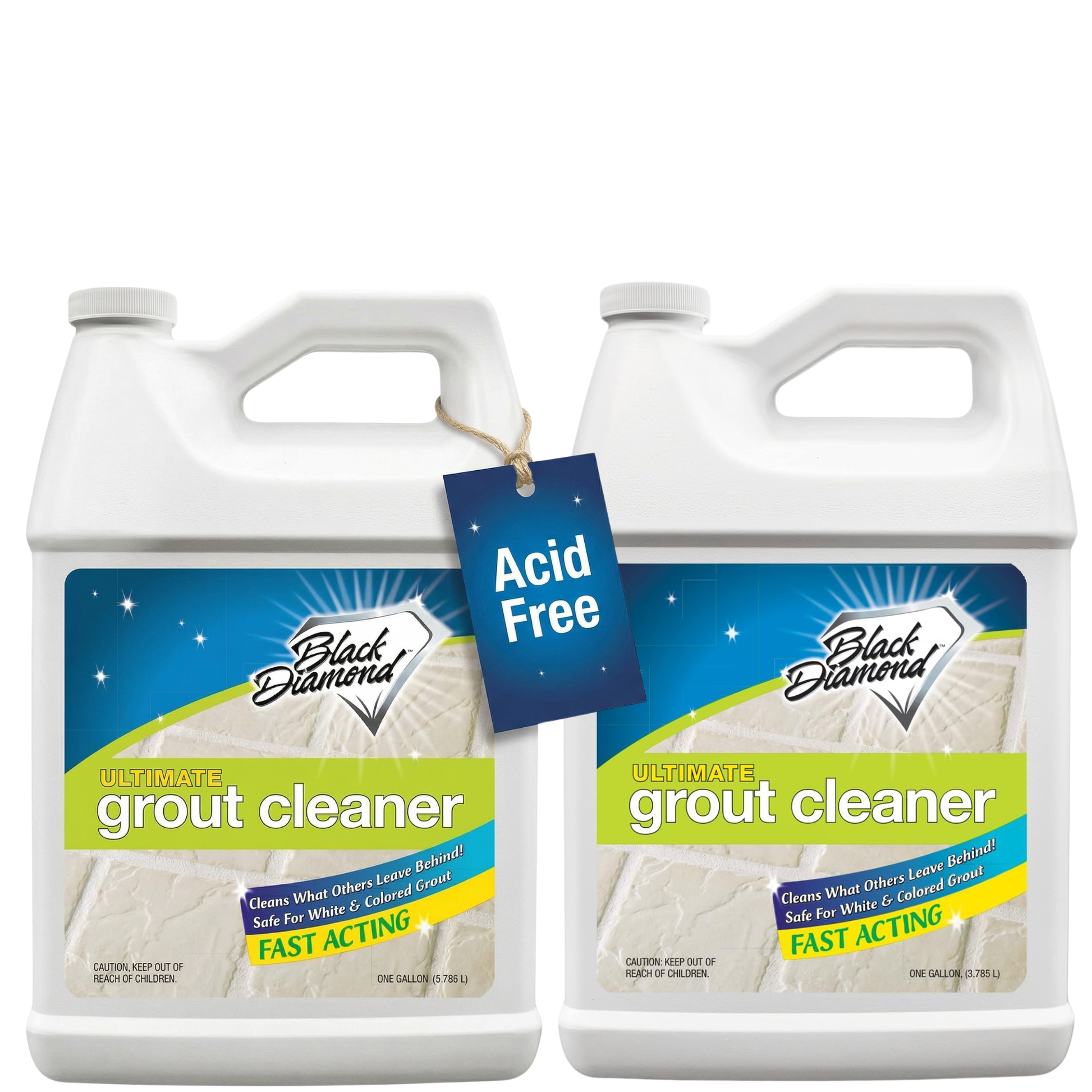 Two bottles of Black Diamond Ultimate Grout Cleaner on a white background