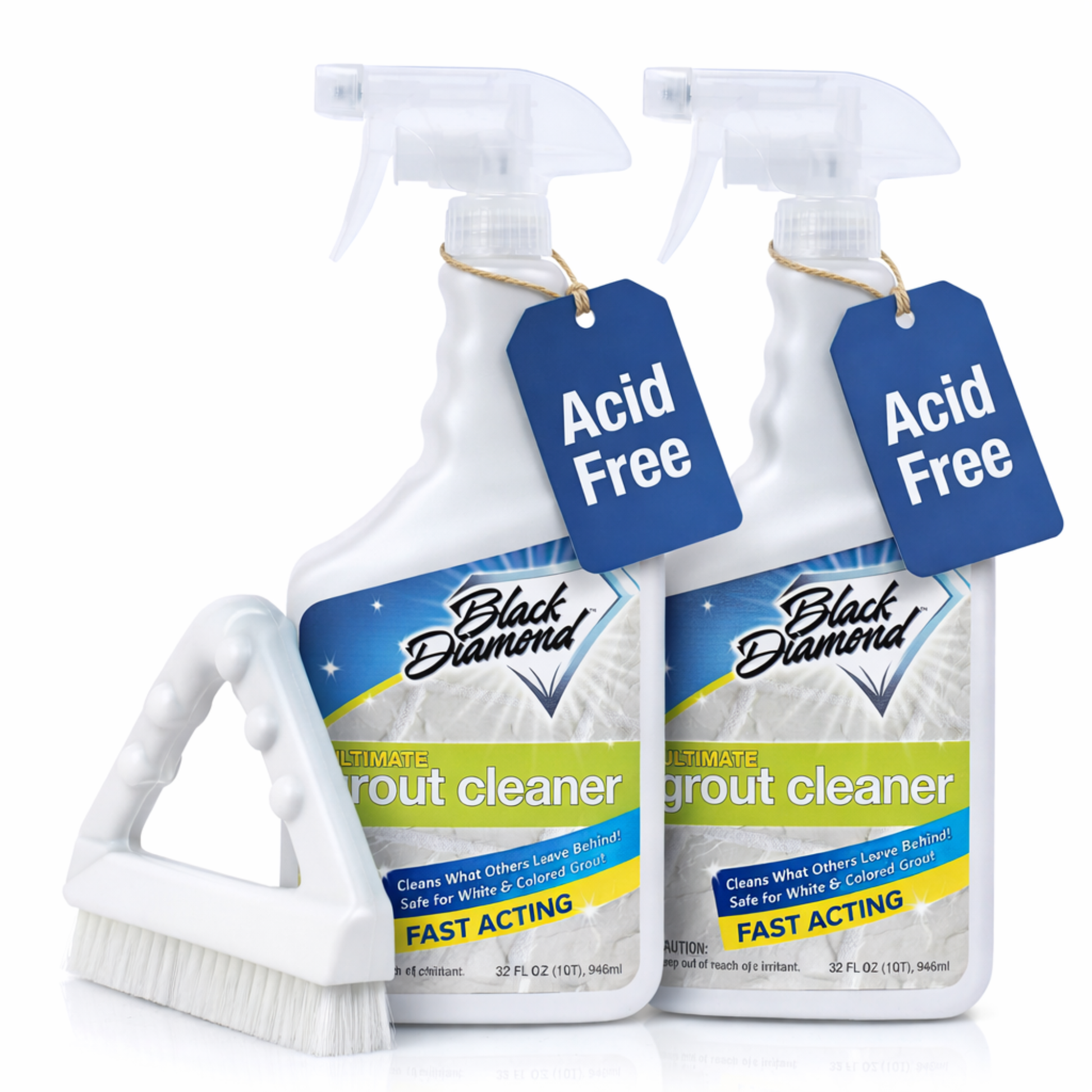 2 quarts and a ploy brush with our acid free grout cleaner