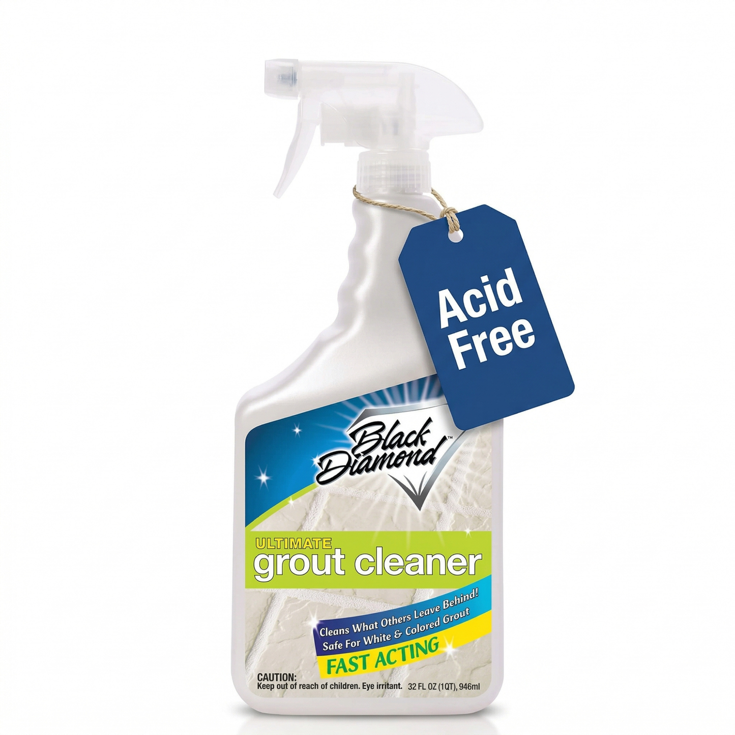 Ultimate Grout Cleaner with a hangtag that says "Acid Free"