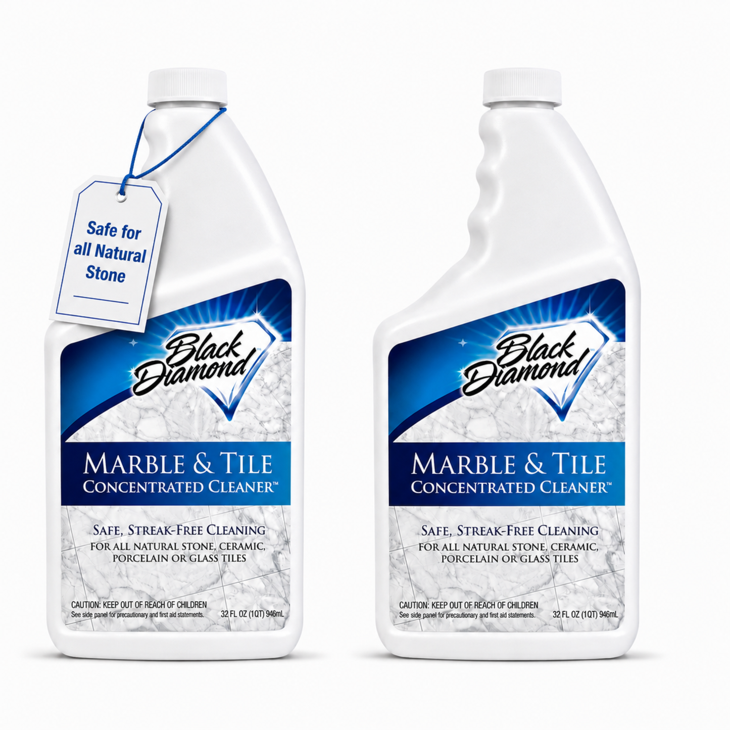 Black Diamond Stoneworks Marble & Tile Floor Cleaner Concentrate, pH Neutral, Streak-Free & No-Rinse Formula for Granite, Travertine, Limestone, Slate, Ceramic & Porcelain Floors