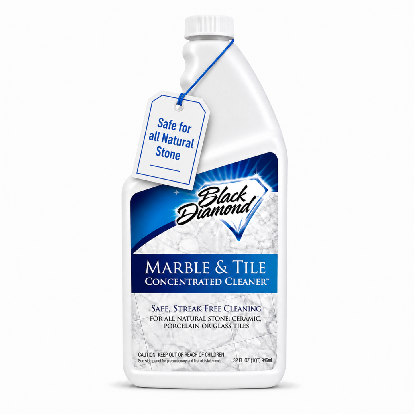 Black Diamond Stoneworks Marble & Tile Floor Cleaner Concentrate, pH Neutral, Streak-Free & No-Rinse Formula for Granite, Travertine, Limestone, Slate, Ceramic & Porcelain Floors