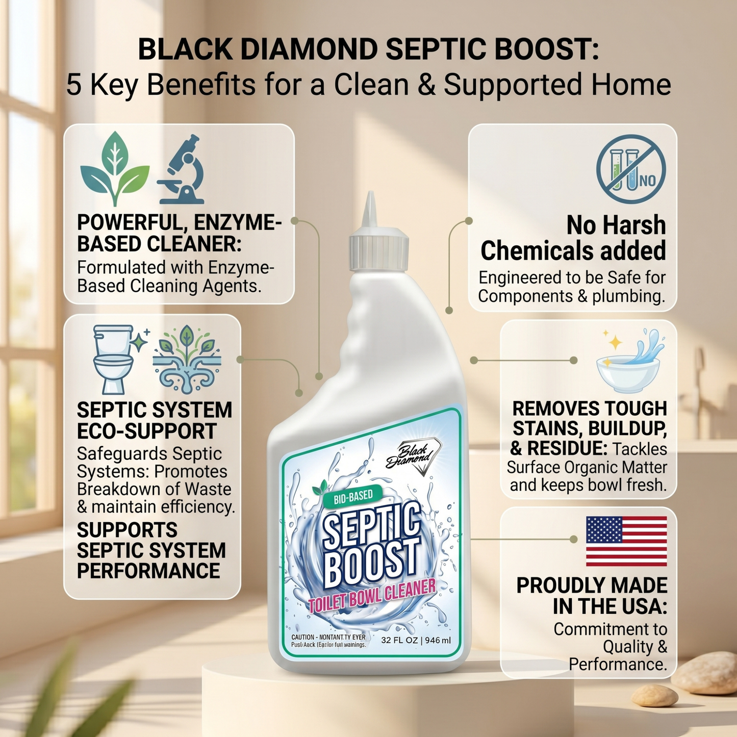Septic Boost septic tank treatment for breaking down waste and maintaining septic systems