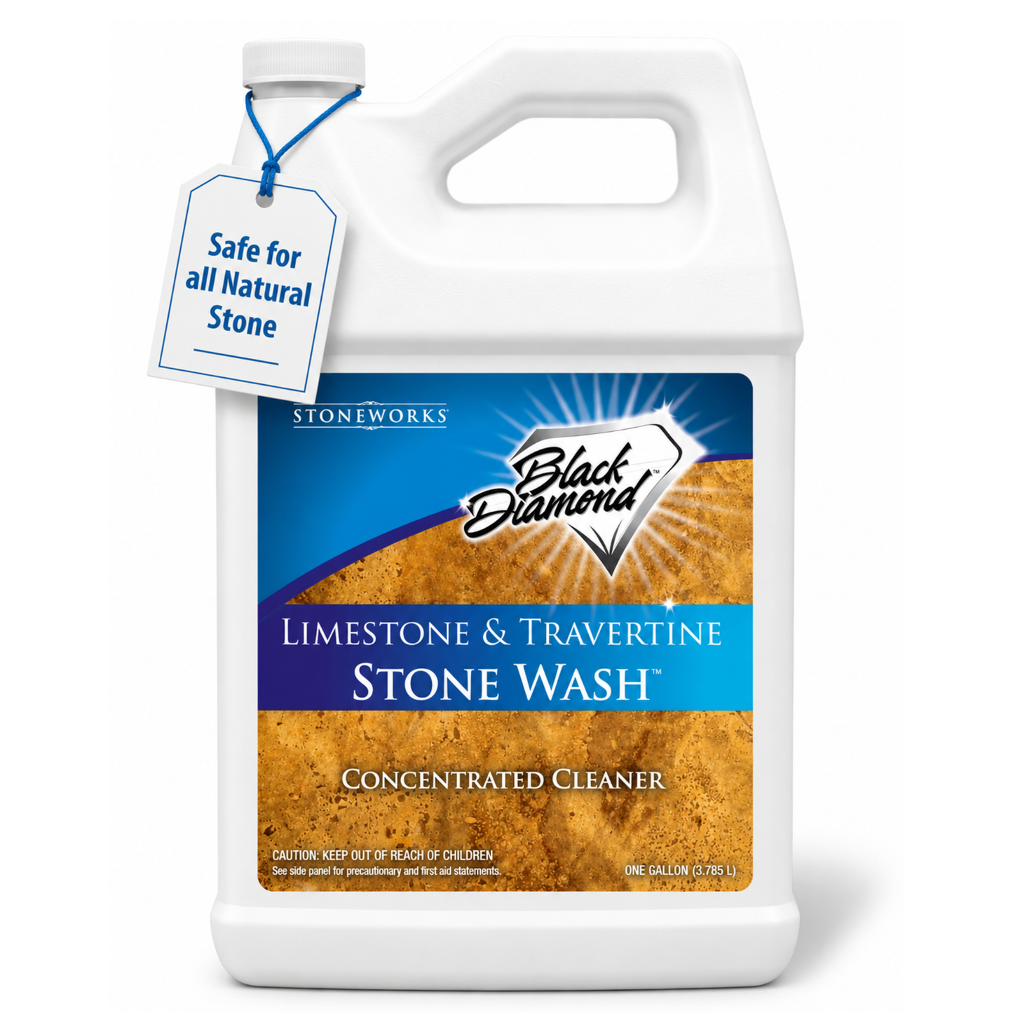 Black Diamond Stoneworks Limestone & Travertine Stone Wash Concentrate – pH Neutral Cleaner for Limestone, Travertine, Marble, Slate & Natural Stone Floors