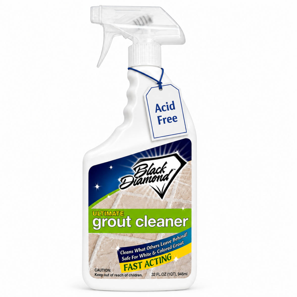 Ultimate Grout Cleaner for Tile Floors — Acid-Free Deep Cleaner Removes Grease, Dirt & Soap Scum Without Damaging Grout — Safe for Marble and All Natural Stone