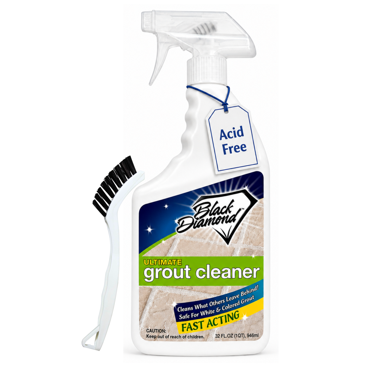 Ultimate Grout Cleaner for Tile Floors — Acid-Free Deep Cleaner Removes Grease, Dirt & Soap Scum Without Damaging Grout — Safe for Marble and All Natural Stone