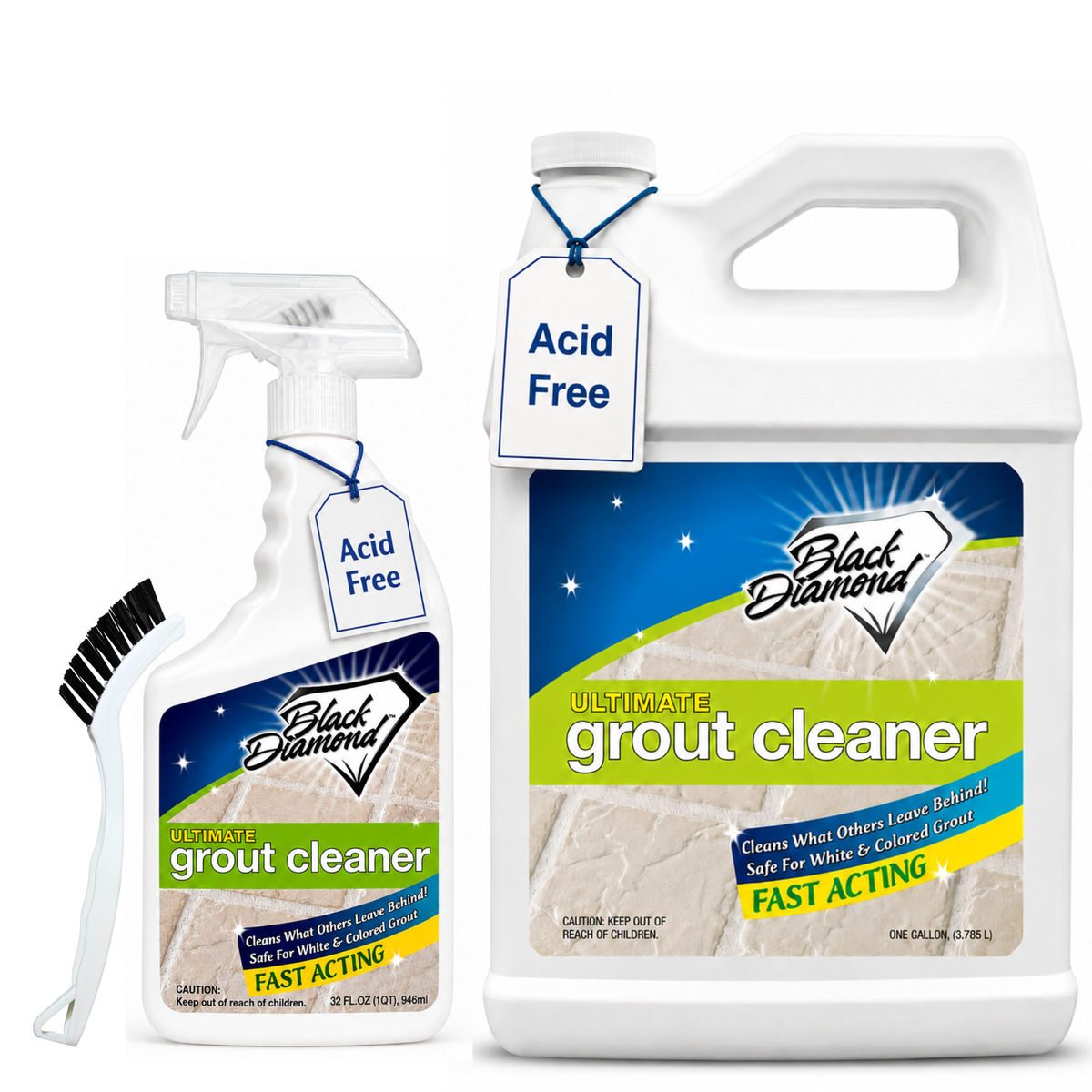 Ultimate Grout Cleaner for Tile Floors — Acid-Free Deep Cleaner Removes Grease, Dirt & Soap Scum Without Damaging Grout — Safe for Marble and All Natural Stone