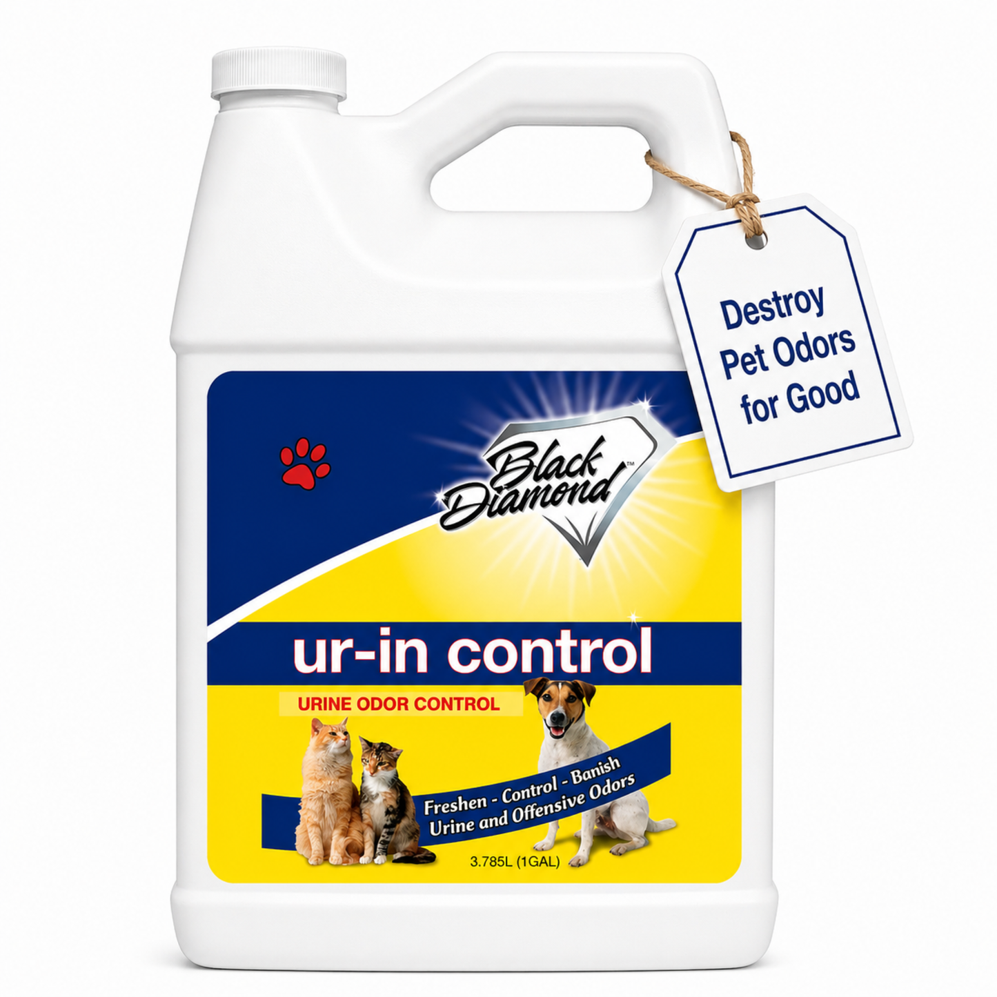 Black Diamond ur-in control product container with a tag on a white background