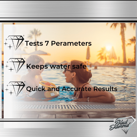 Swimming Pool, Spa, Hot Tub Accessories, hot tub Test Strips 7-Way for Accurate Water Chemical Testing- Hardness, Chlorine, Bromine, Free Chlorine, pH, Cyanuric Acid & Alkalinity. (100 Tester Strips)