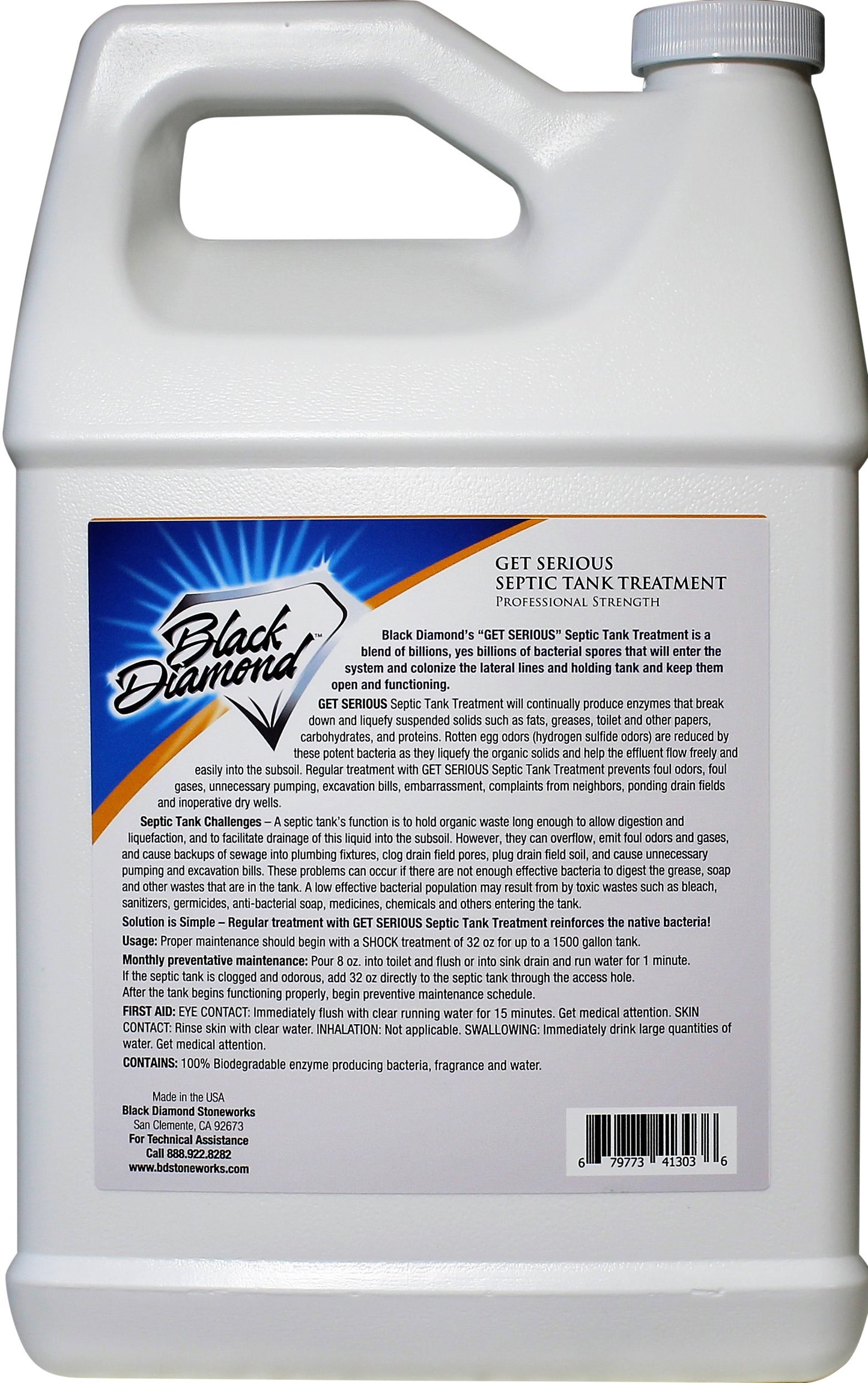 GET SERIOUS Septic Tank Treatment Liquid Natural Enzymes For Residential, Commercial, Industrial, RV’s Systems