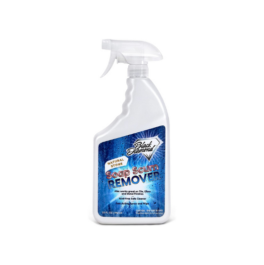 Natural Stone Shower Soap Scum Remover Spray for Cleaning, Bathtubs, Glass Doors, Tubs, Travertine, Marble, Tile. Heavy Duty, Safe Acid-Free Cleaner.