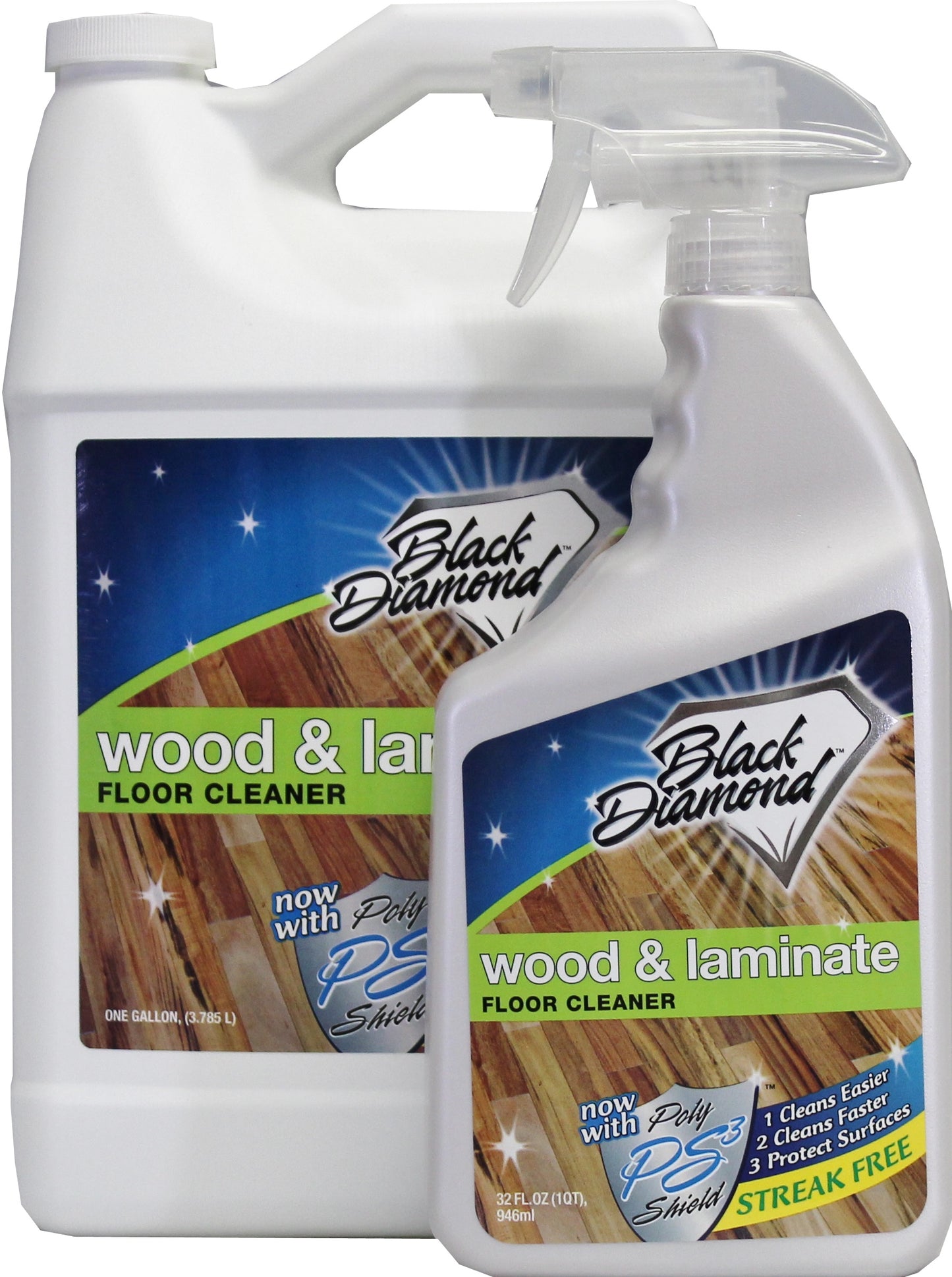 Black Diamond Stoneworks Wood & Laminate Floor Cleaner: For Hardwood, Real, Natural & Engineered Flooring –Biodegradable Safe for Cleaning All Floors